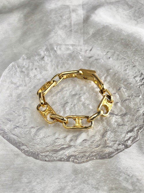 CELINE セリーヌ ブレスレット ゴールド トリオンフ チェーン vintage ヴィンテージ オールド 2xjjkk