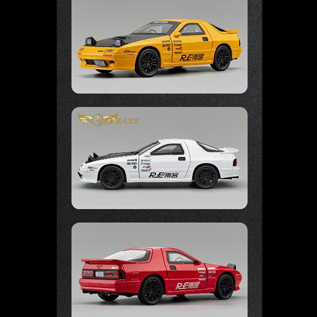 MAZDA サバンナ RX-7 FC3 1/32 ミニカー 全3色 ライト点灯 エンジンサウンド 合金モデル 模型 ジオラマ