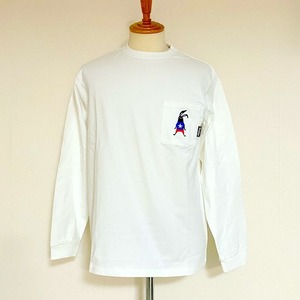 Shabby Pocket Embroidery L/S T-shirts　Off White