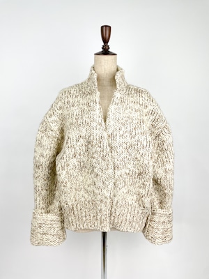 low gauge reversible cardigan :  brown