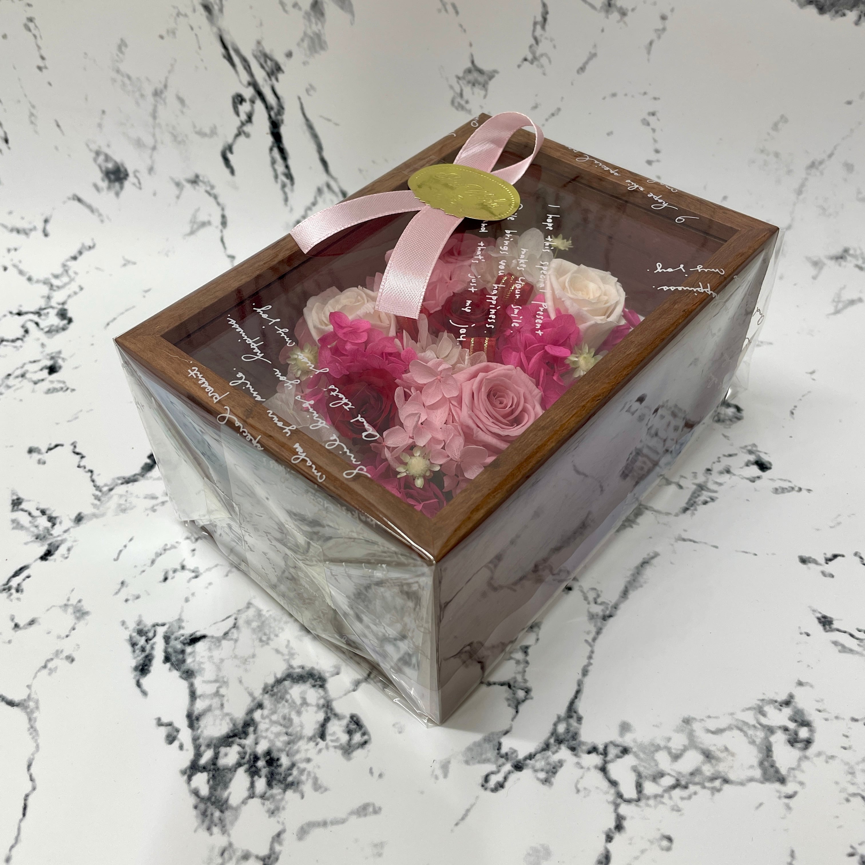 木製BOXアレンジ】プリザーブドフラワー/レッド系 | さくらかん