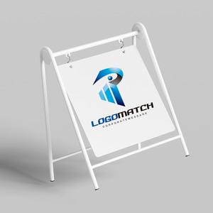 未来へ上昇するビルPのロゴ