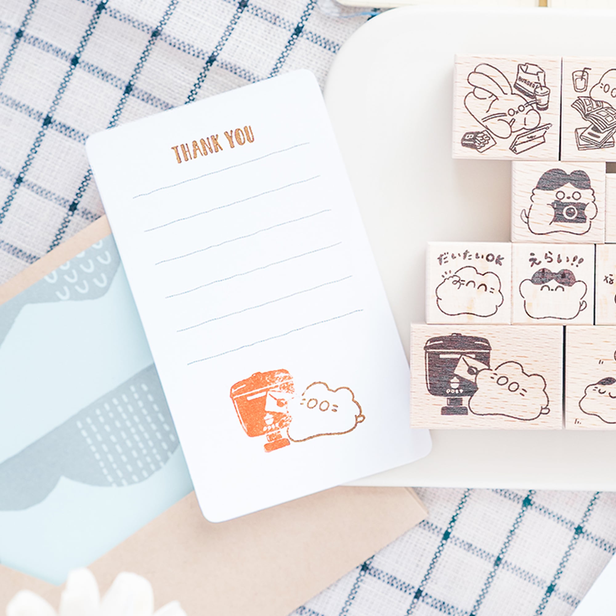 お手紙を出すねこ | はんこ