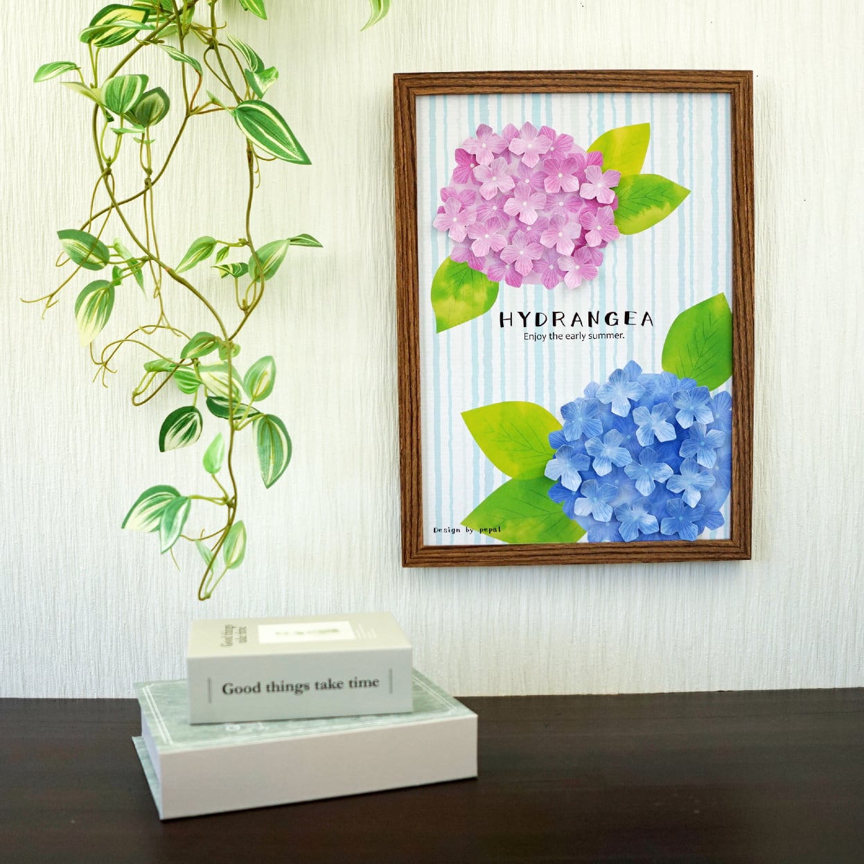 紫陽花DECOポスター | 紙あそび製作所pepal（ペパル）