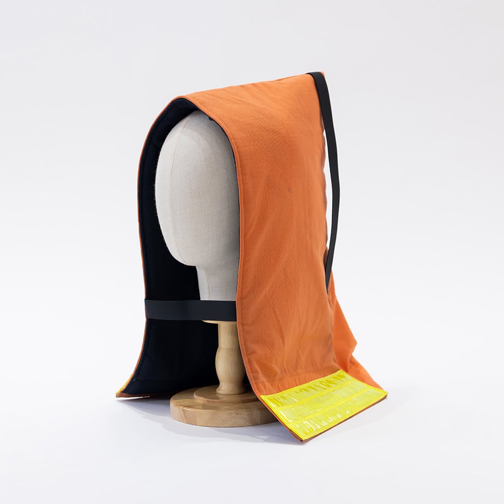 消防防火服からできた子ども用防災頭巾（ロング）【TSUYAMA】 | Retur