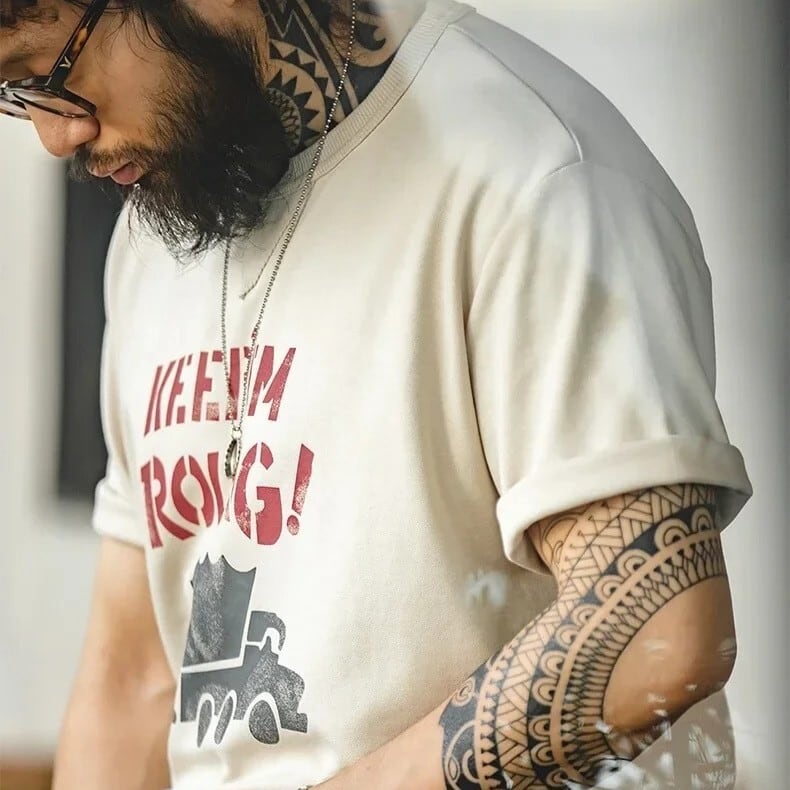 S-2XL】 Retro Graffiti Letter T-shirt / レトロ グラフィティ レター