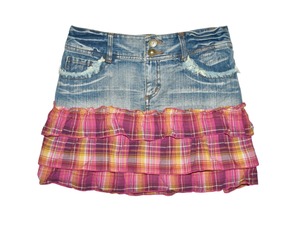 DoReMi Unique Series − Pink Check Hem Skirt