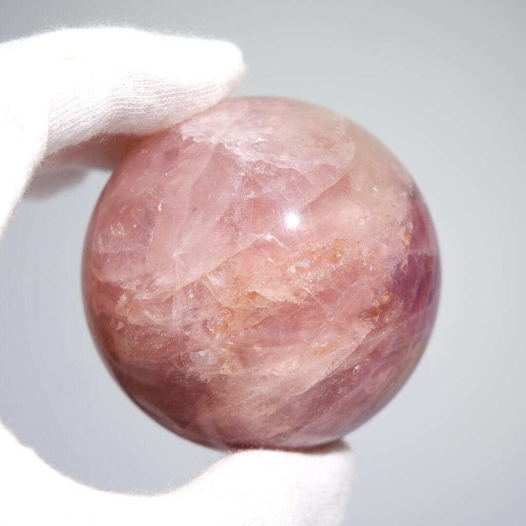 レア♡オレンジセリサイト♡スターローズクォーツスフィア♡No.2287 レア♡オレンジセリサイト♡スターローズクォーツスフィア♡No.2287