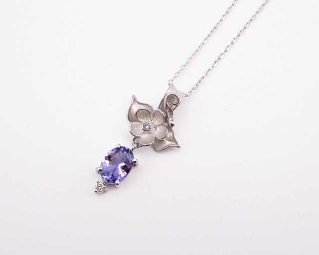 《Pt900》Petit Fleur_タンザナイト0.95ct _378