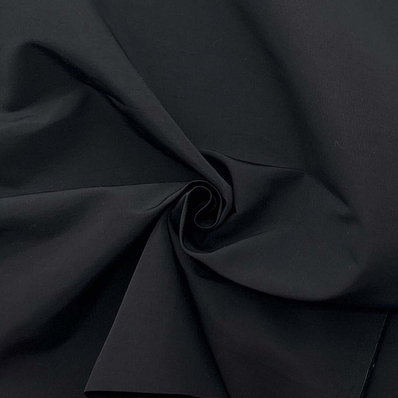 TC740◆2m◆L◆ナイロン100%撥水加工生地◆シャカシャカ風合い◆ブラック