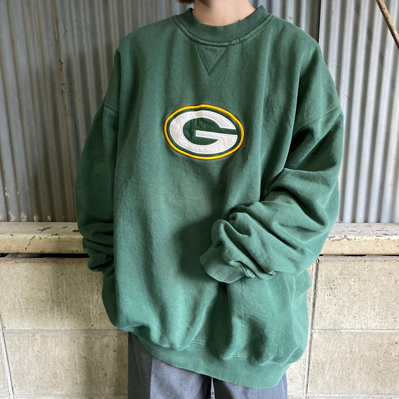 オールド アメリカ製 90s パッカーズ NFLスターター 刺繍ロゴ トレーナー