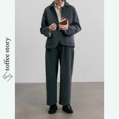 シンプル且つエレガント♡ウールストレートパンツ P0109