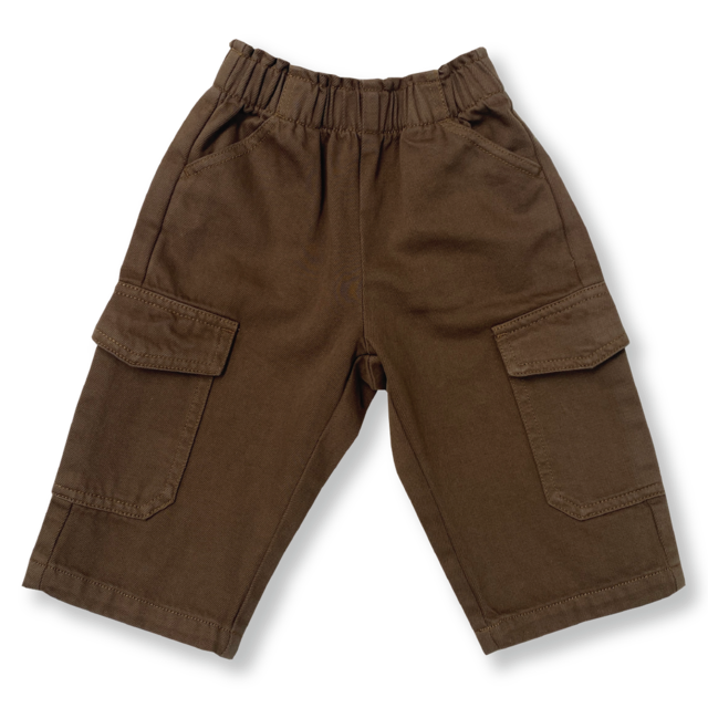 【即納】Organic Denim Cargo Pant - Clay