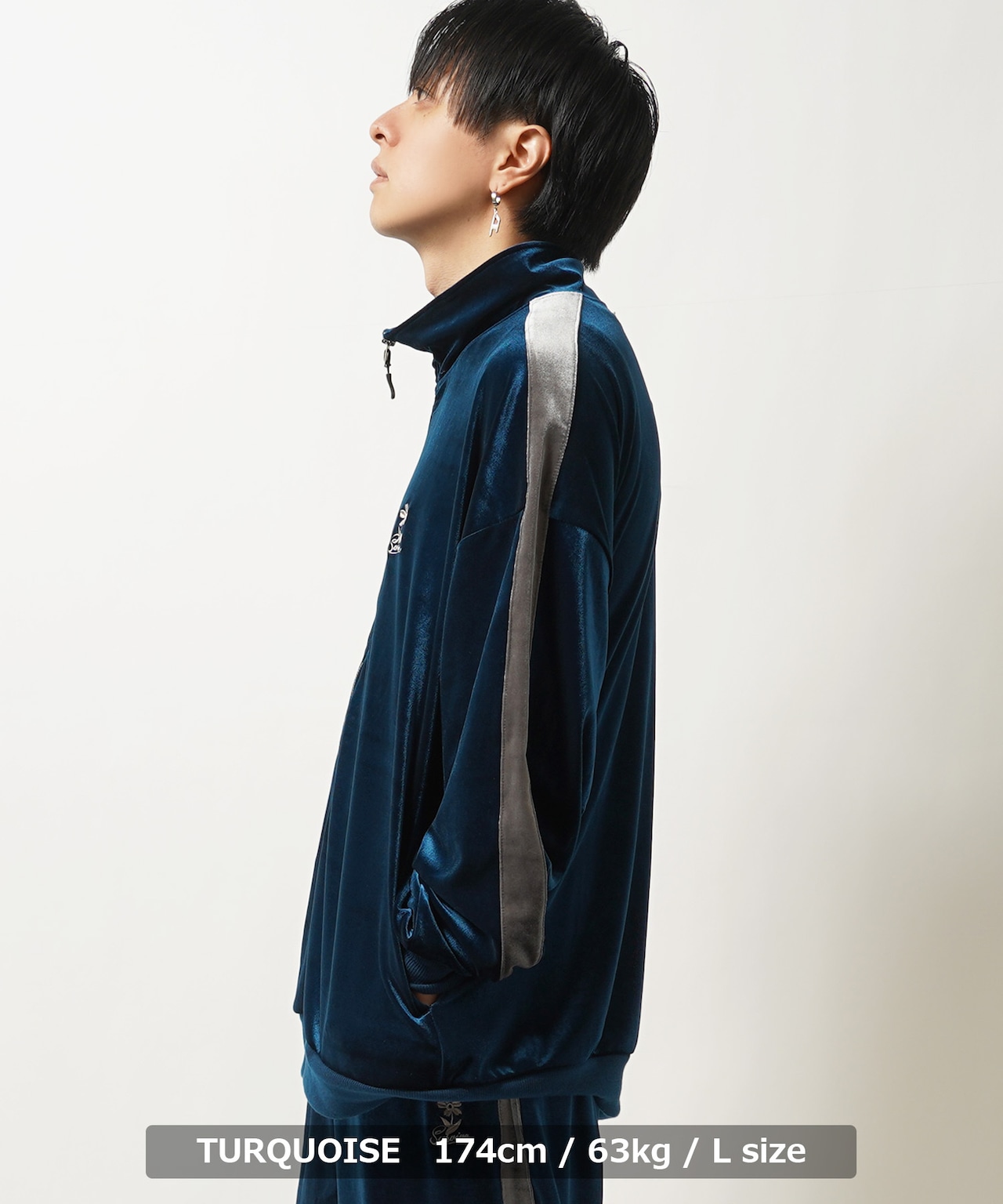 ◆ベロア トラックジャケット 【セットアップ可能】◆sb-g4371232n