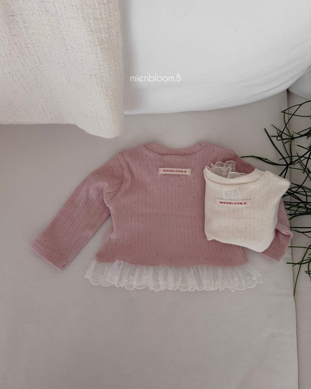 送料無料【予約】/ kids ハートレースTシャツ / mienbloom