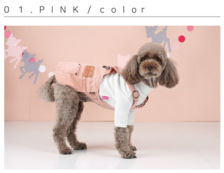 コールテンオーバーオール S ~ XL 2color / 犬服 ドッグウェア 犬の服 小型犬 中型犬