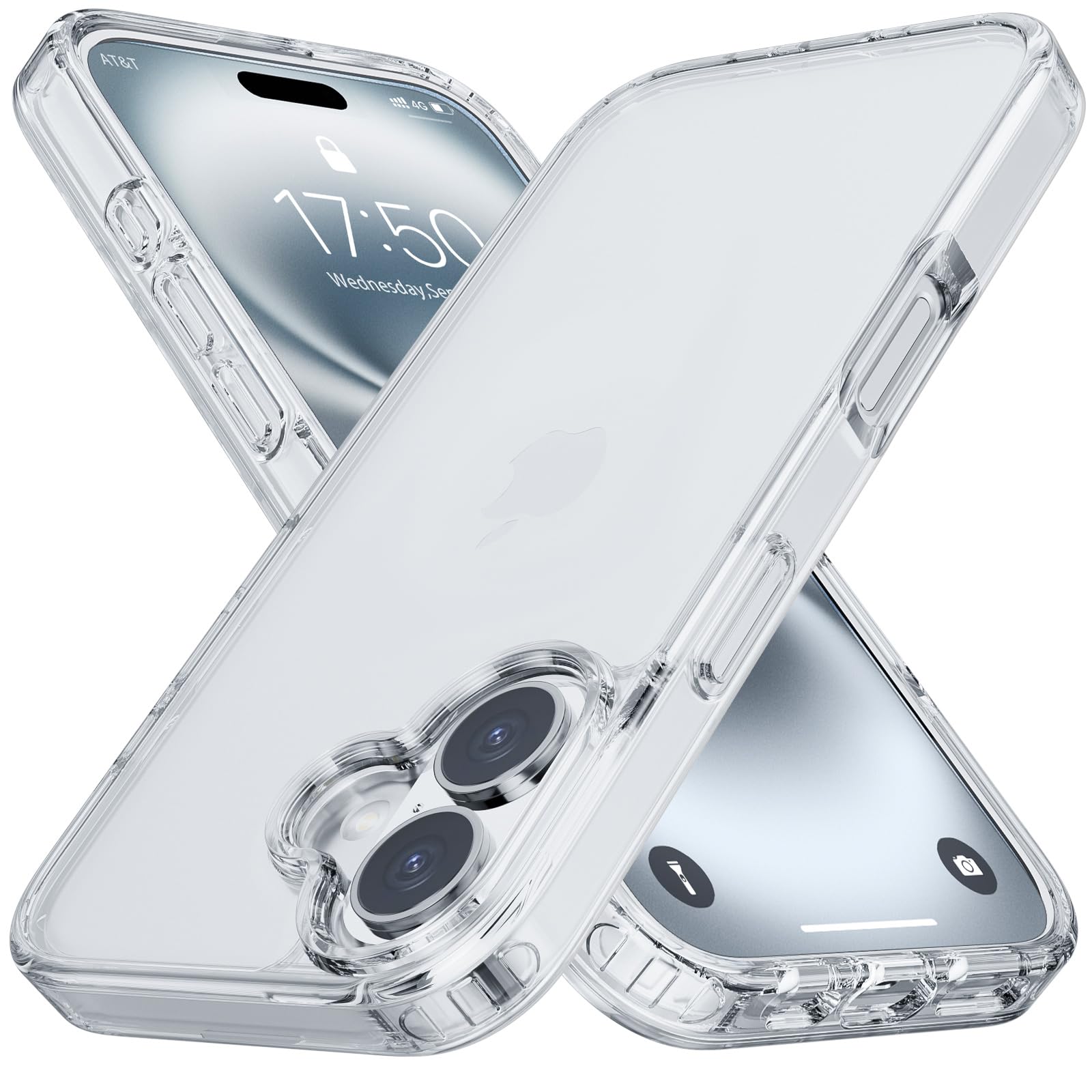 【極めて透明・薄く、耐衝撃性】WHTMM iPhone 17 用 ケース クリア TPU+PC 米軍MIL規格 黄変防止