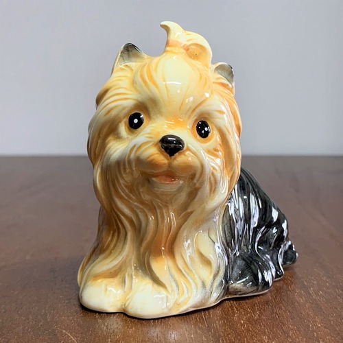 ビンテージ レトロかわいい ヨークシャーテリア  犬 フィギュリン / Retro  Vintage Dog Figurine