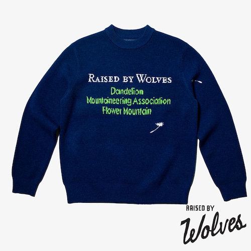 【RAISED BY WOLVES/レイズドバイウルブス】DMA INTARSIA SWEATER セーター /Heathered Indigo 14341