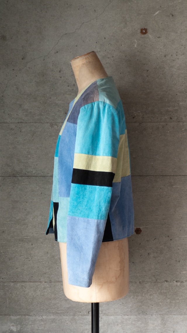 "Karen Arnold" '90s vintage Pig leather patchwork jacket