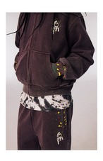 CONP BEADED EMBROIDERY ZIP HOODIE