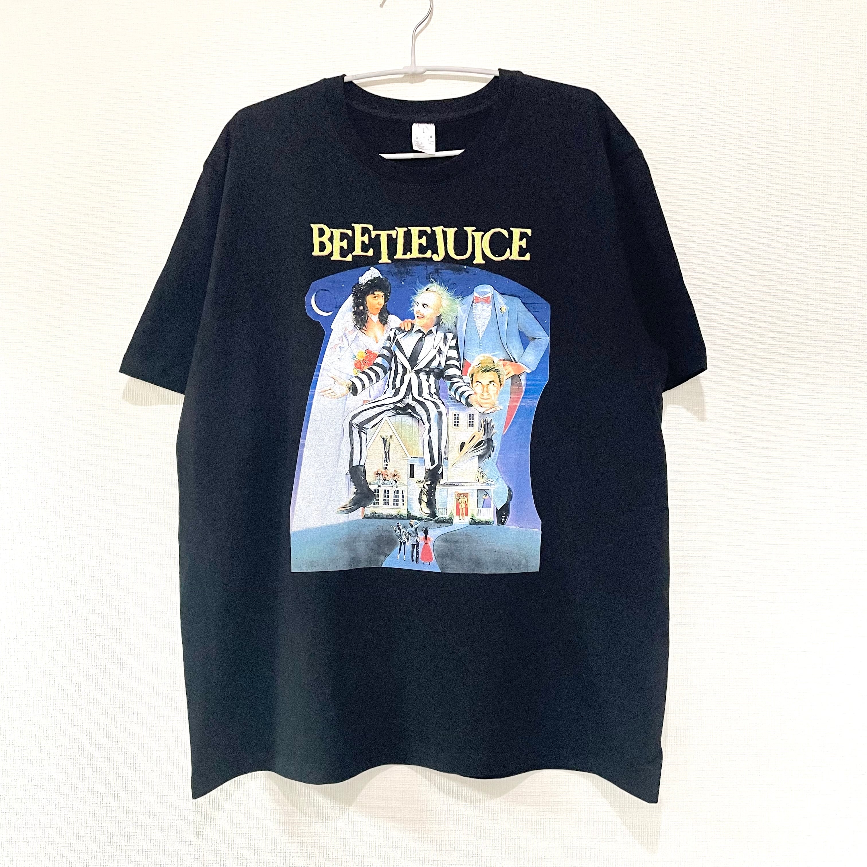 ビートルジュース　ムービーTシャツ ティム・バートン　L ブラック　映画