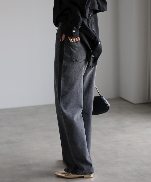 サイドラインデニムパンツ