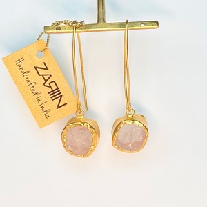 ZRIIN（ザリーン）フックピアス＜ローズクオーツ＞