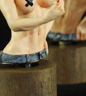 The girl raise middle finger to this rotten world - dashboard accessory /ver.Natural