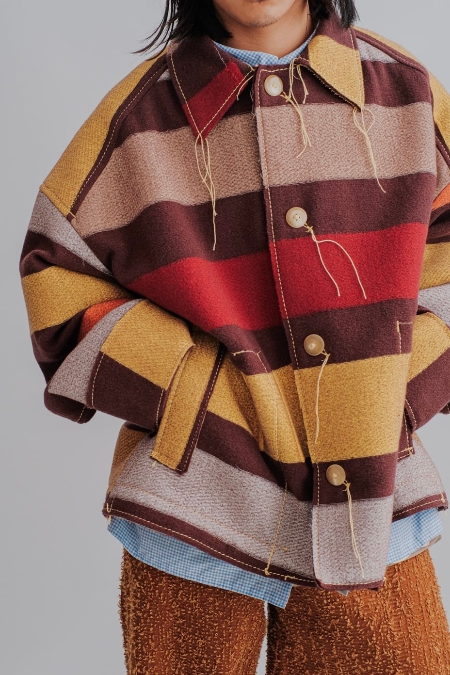 【osakentaro】needle punch wool jacket