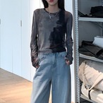 ブルーミングメッシュロングTee　0188
