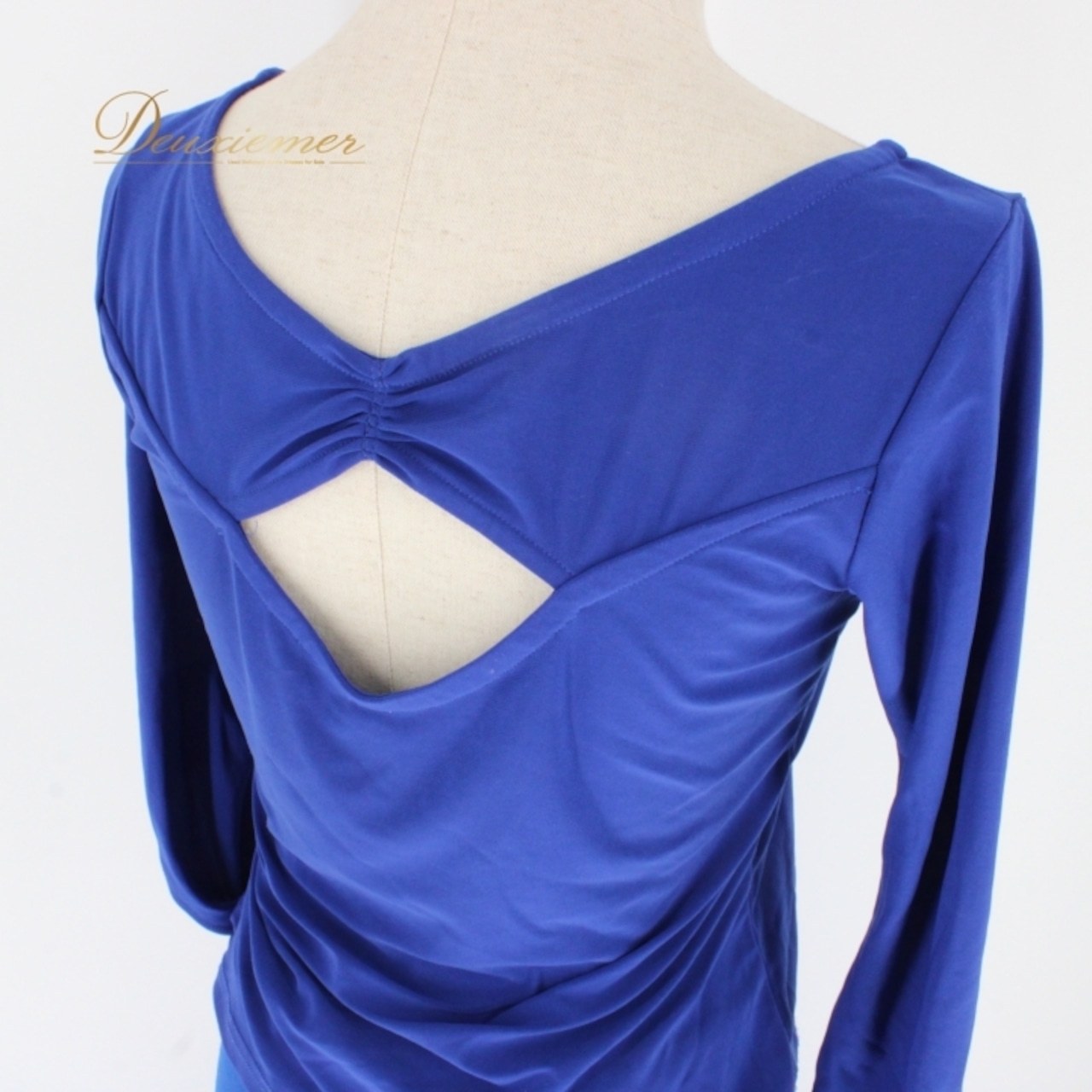 社交ダンス 衣装 スタンダード 上下セット ツーピース レッスンウェア パーティ衣装 レース 青 Create-Sun クリエイトサン ブルー系 上下セット ダンスウェア スカート トップス レディース ポリエステル ロイヤルブルー ストレッチ パーティー用 発表会 レッスン 生地 薄手 おしゃれ かわいい 使いやすい