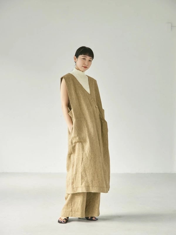 値下げしました。TODAYFUL Asymmetry Linen Vest 38 TODAYFUL Asymmetry Linen Vest 38