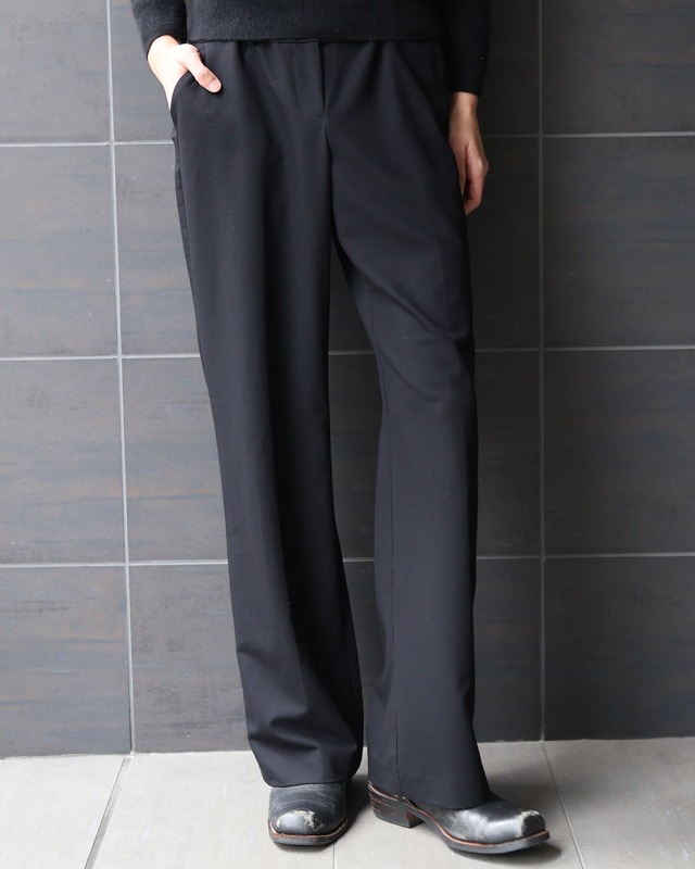 No-tuck wide straight slacks