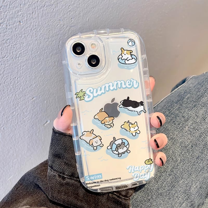 iPhone15 Pro Maxケース 犬猫柄 クリア iPhone15 Proケース アニマル