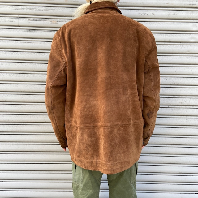RalphLauren ラルフローレン　スエードレザージャケット　革　ブラウン　L