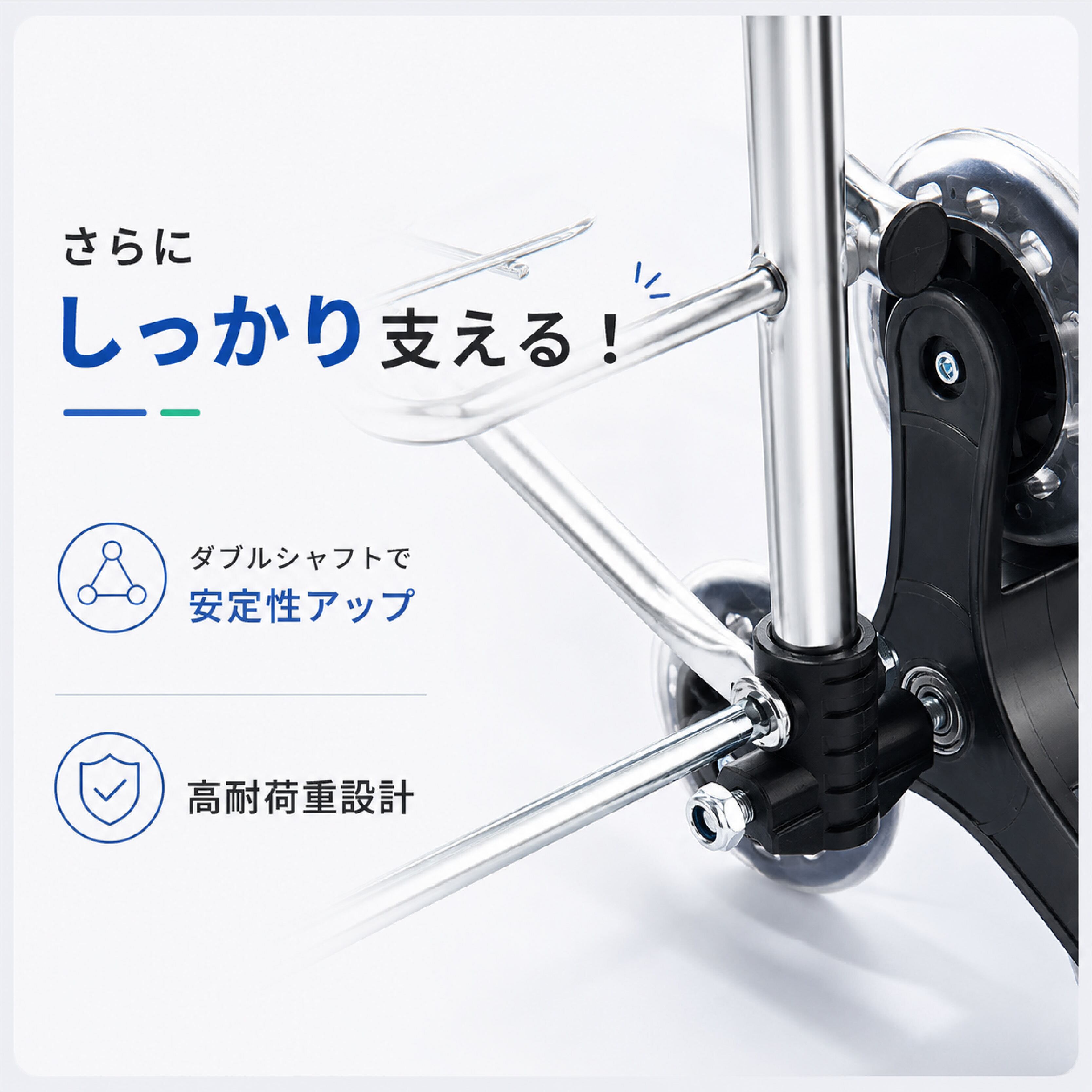 HY 381 . 折りたたみワゴン キャリーカート ブレーキ付き 軽量 アルミ