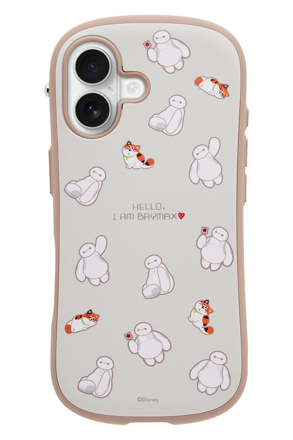 iFace スマホケース iPhone17 対応 First Class Cafe MagSynq ディズニー(ベイマックス&モチ/総柄/ホワイト)