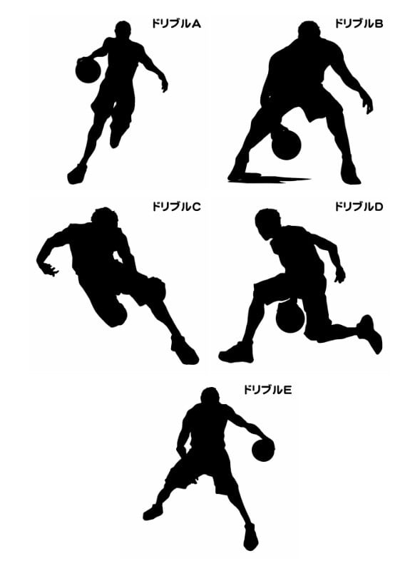 選べるデザイン バスケットボール ドリブル Tシャツ sp19 バスケ部 スポーツ シルエットデザイン