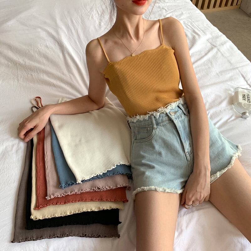 サマートップス レッドスタイルノースリーブショート 夏物 スーパーモール71093487565