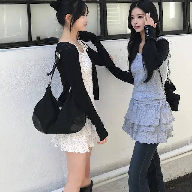 Unique SEI小花柄フリルキャミワンピース