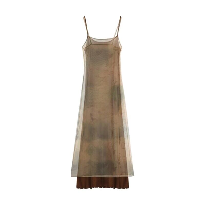 Layered Mesh Camisole Dress KRE2041