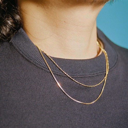 【SET1-4】gold filled chain necklace set -2 pairs