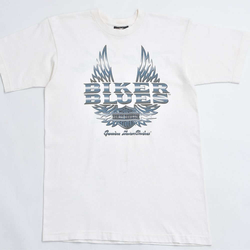 90s USA製 HARLEY-DAVIDSON BIKER BLUES ウィング両面プリント Tシャツ