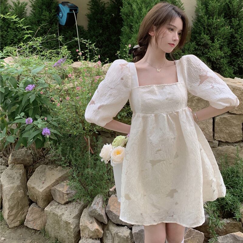 サマースタイルスタンダードリボンスカート ウェストドレス レトロ 夏物 ドラファッションホール77349316072