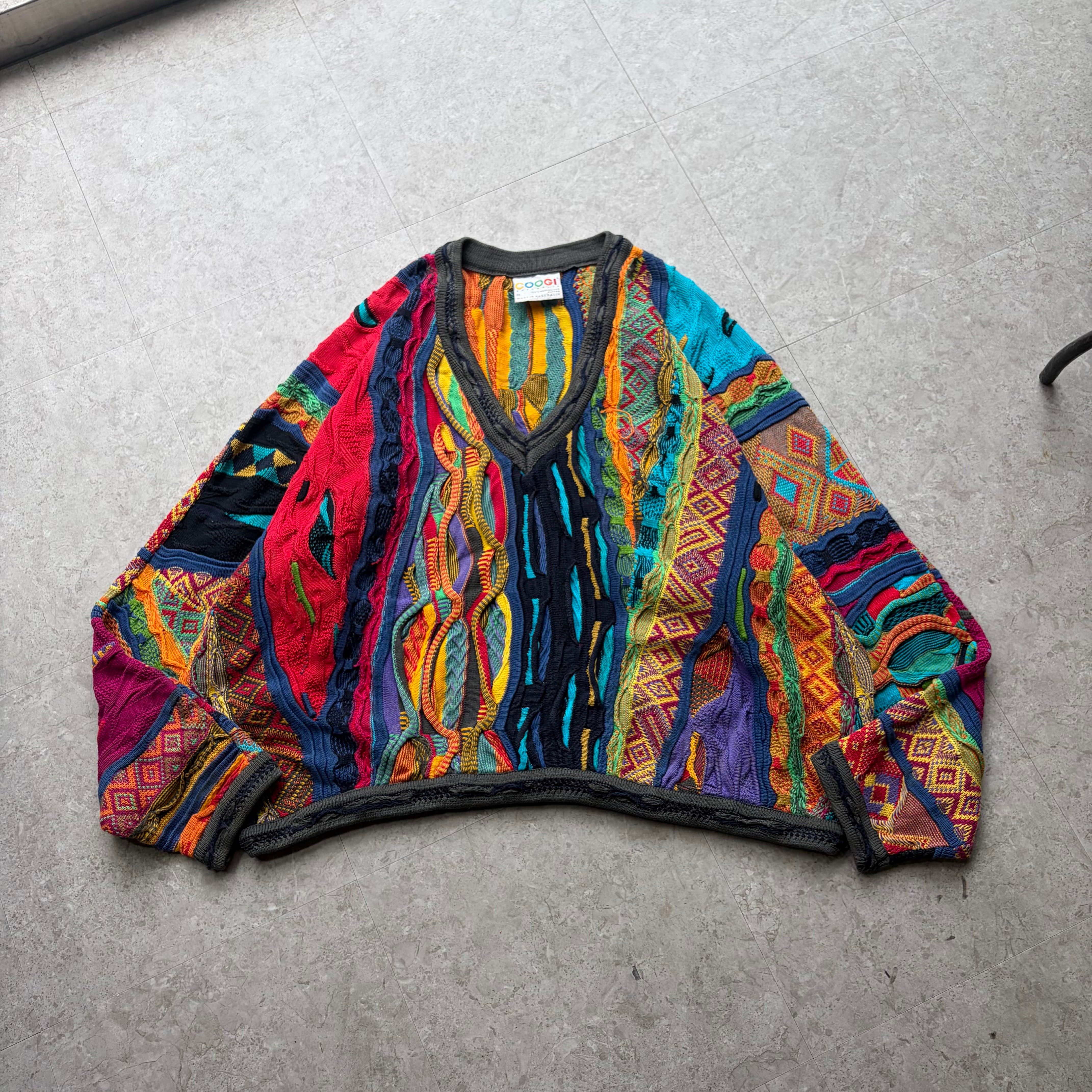 90s COOGI Vneck 3D cotton knit【仙台店】