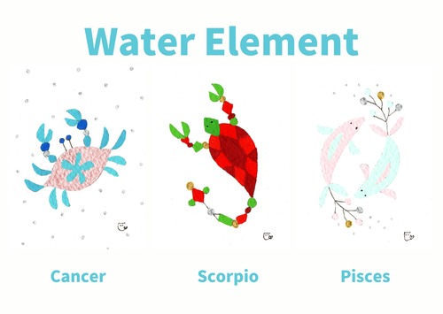 Water Element ｜ 星座のポストカード