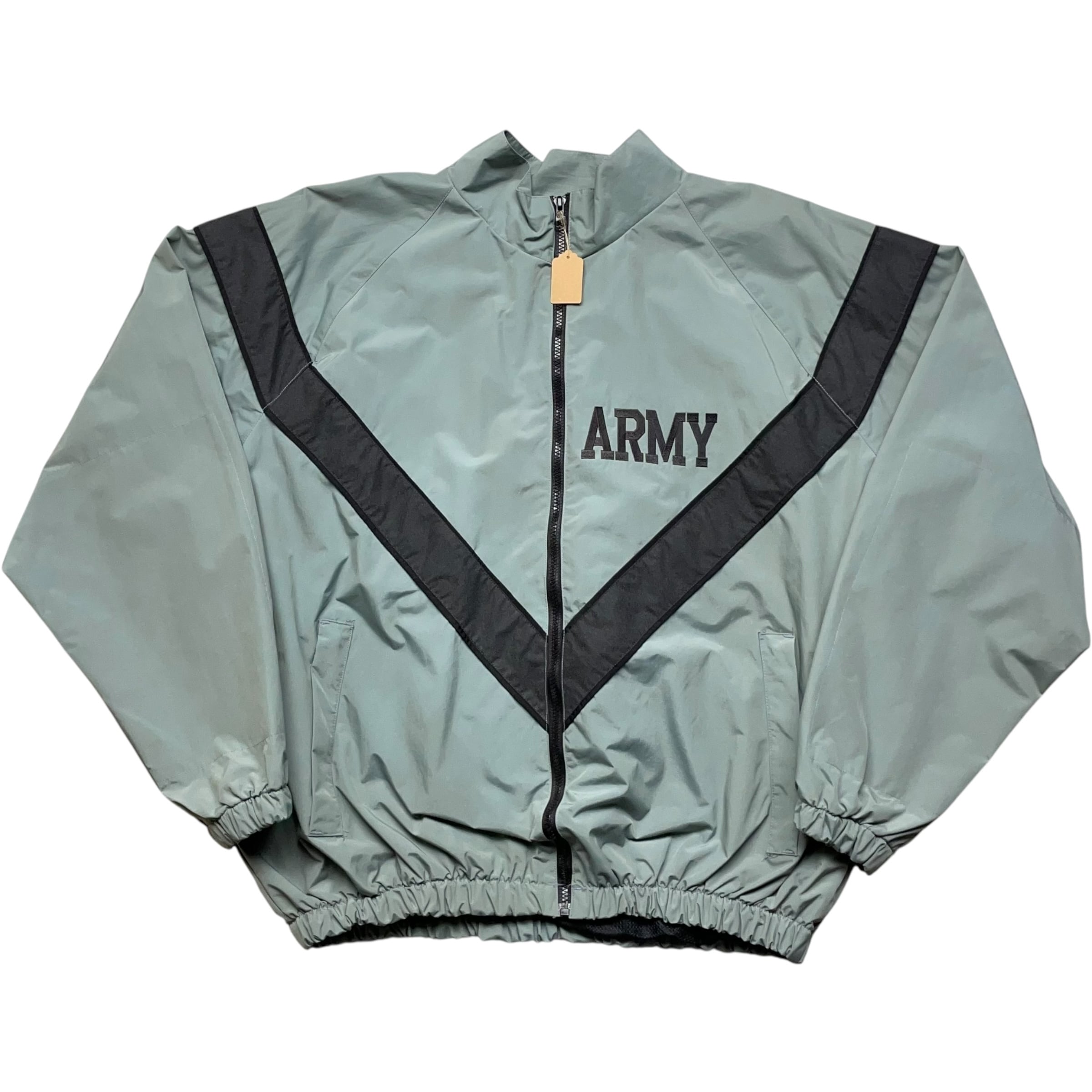 《L》 U.S.ARMY アメリカ陸軍 トレーニングジャケット ナイロンジャケット ミリタリー グレー no.9223