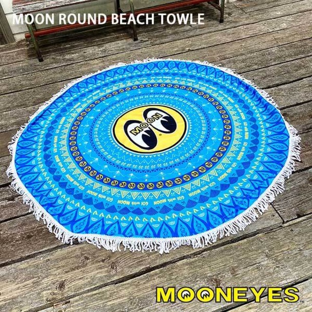 MOON Round Beach Towel ムーン ラウンド ビーチ タオル アウトドア バスタオル ラグ MOONEYES ムーンアイズ