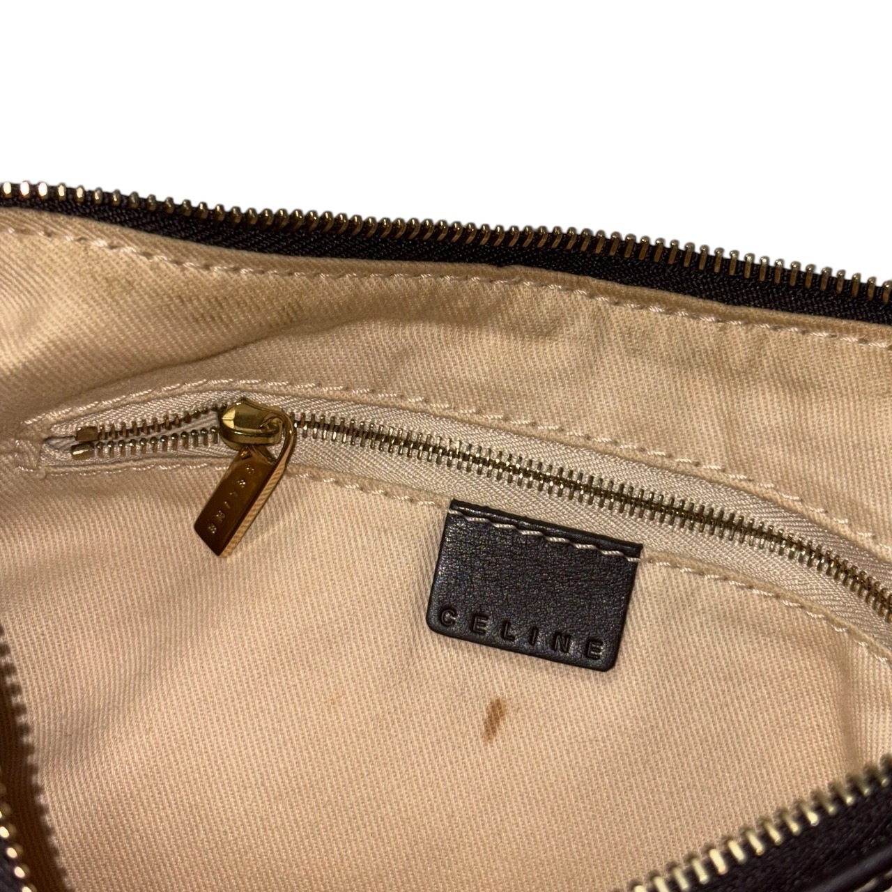 CELINE white pvc hobo bag “macadam”